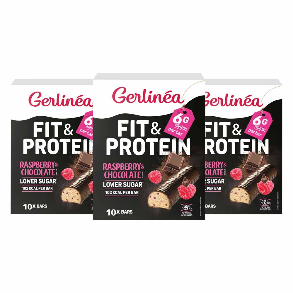 3x Gerlinea Repen Framboos & Chocolade 10x31 gr