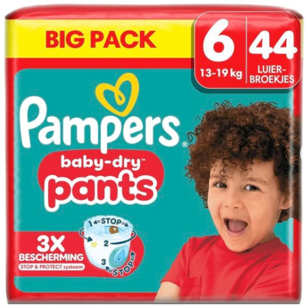 3x Pampers Baby Dry Luierbroekjes Maat 6 (13-19kg) 44 Stuks