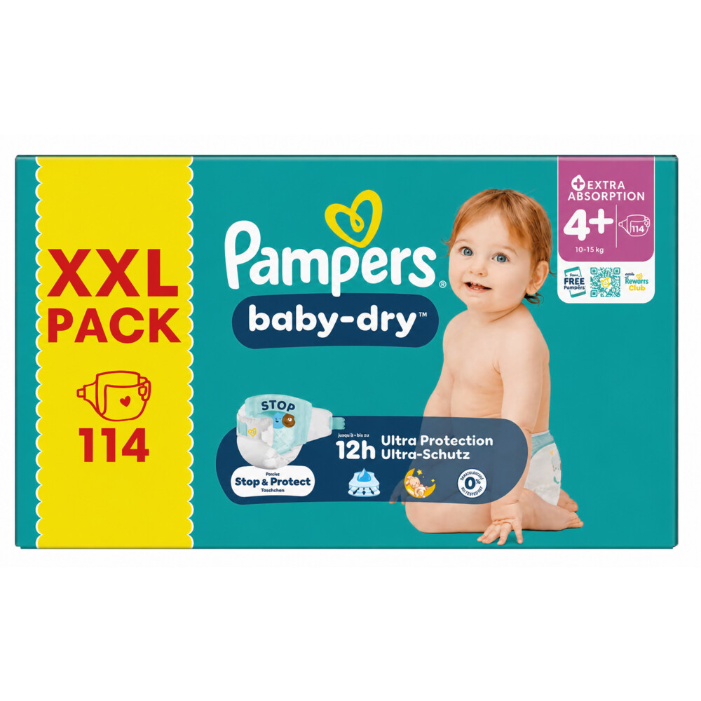 Pampers Baby Dry Luiers Maat 4+ (10-15kg) 114 stuks