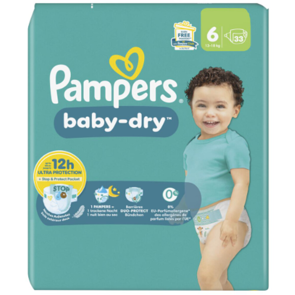 Pampers Baby Dry Luiers Maat 6 (13-18kg) 33 stuks