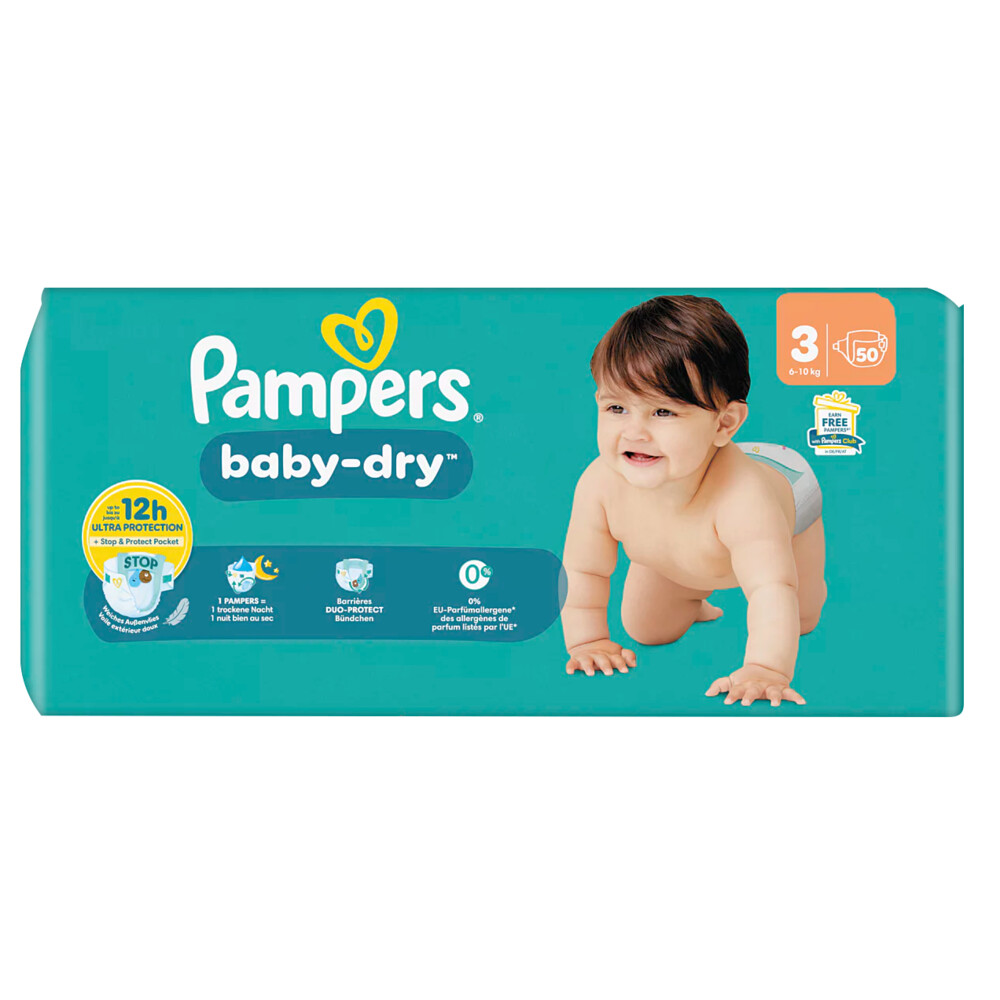 2x Pampers Baby Dry Luiers Maat 3 (6-10kg) 50 stuks