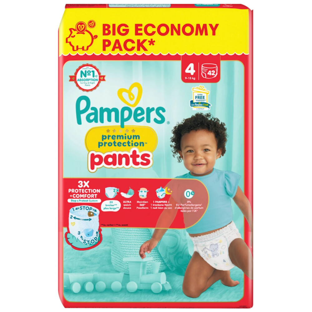2x Pampers Premium Protection Luierbroekjes Maat 4 (9-15kg) 42 stuks