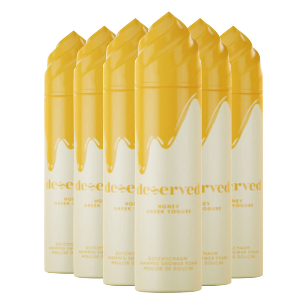 6x Deserved Shower Foam Honey Greek Yogurt 250 ml