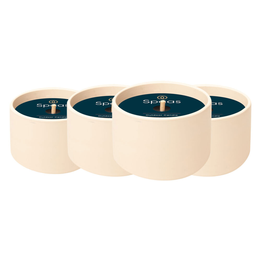 4x SPAAS Flame Buitenkaars Brandduur ± 11 u Zwart
