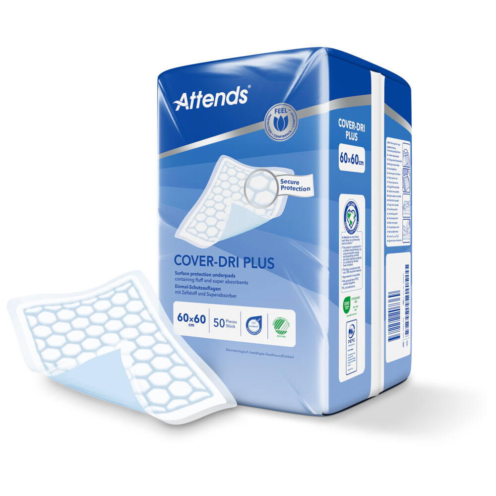 2x Attends Cover Dri Plus 60x60 50 stuks