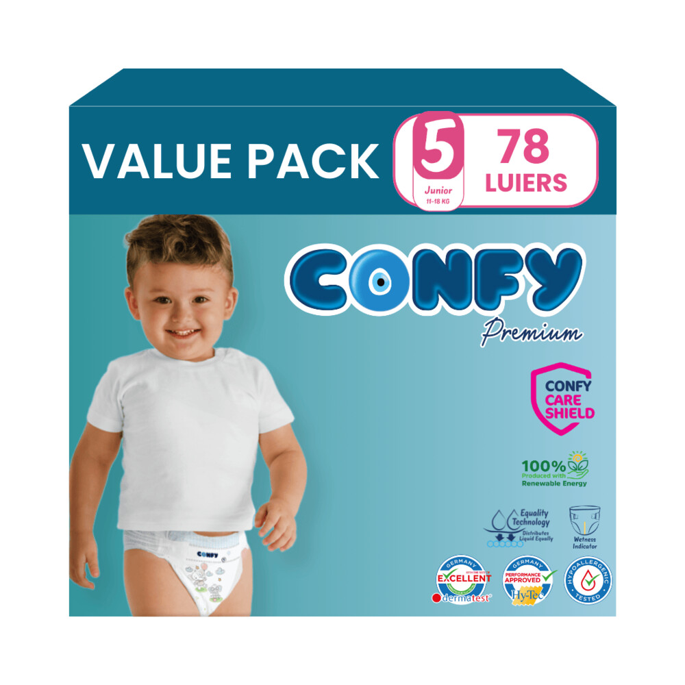 3x Confy Premium Luiers Maat 5 Junior 11-18kg 26 stuks