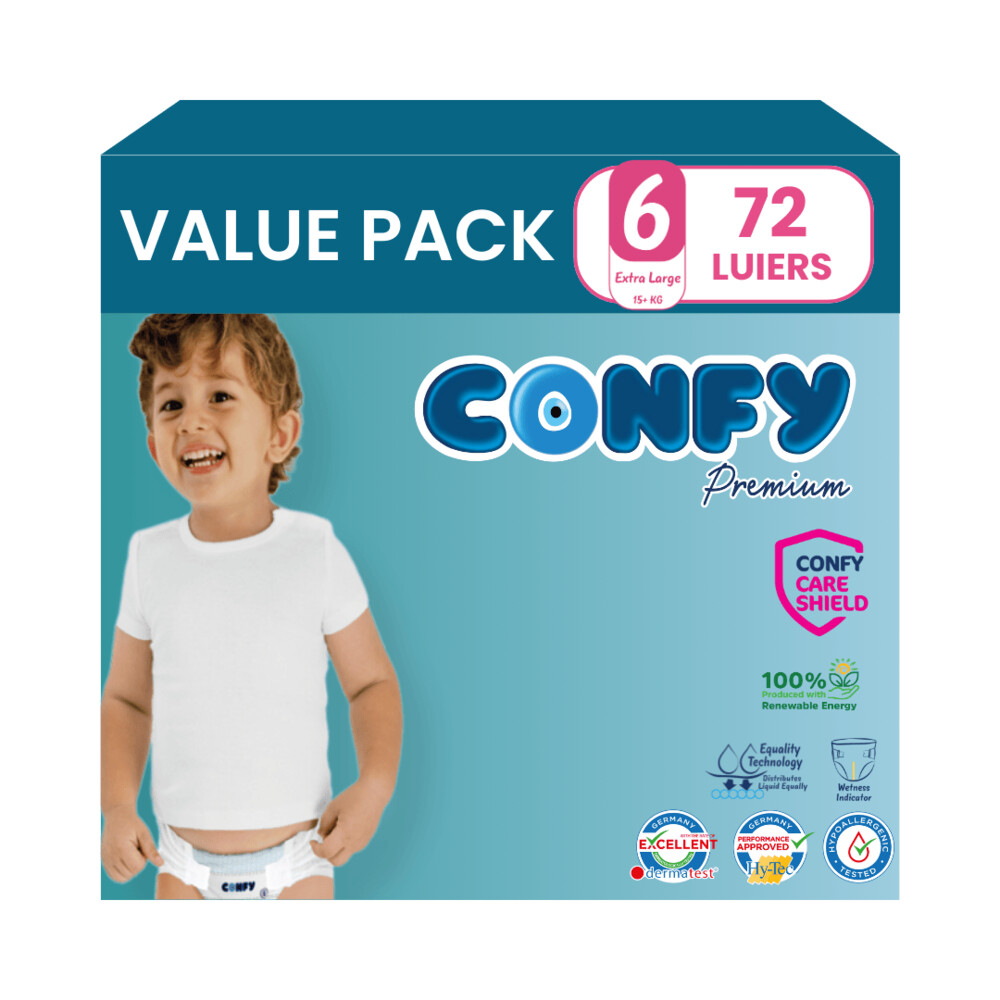 3x Confy Premium Luiers Maat 6 XL 15+kg 24 stuks