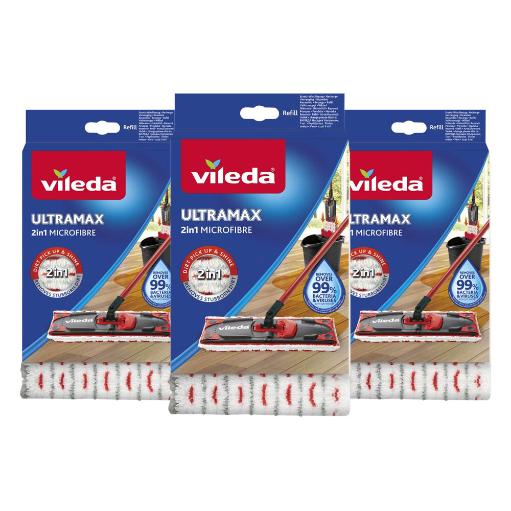 3x Vileda Ultra-Max Navulling