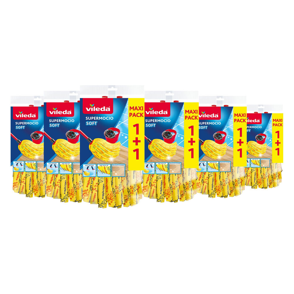 6x Vileda SuperMocio Soft Navulling 2 stuks