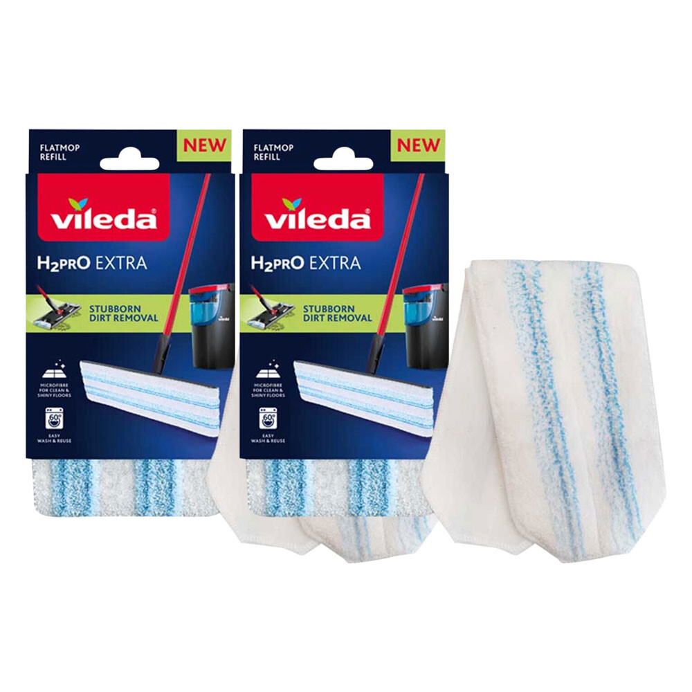 2x Vileda H2Pro Dweil Navulling H2Pro Flatmop 1 Stuk