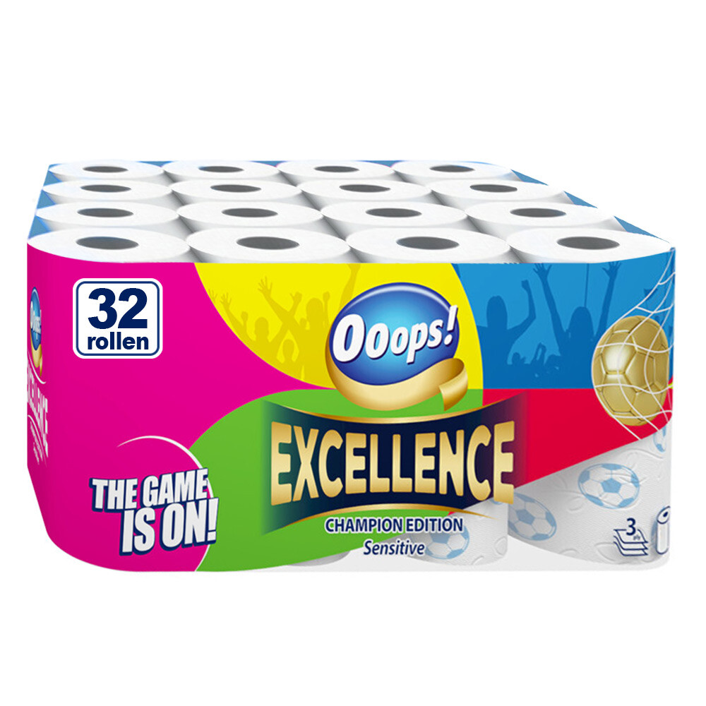 2x Ooops! Toiletpapier Excellence Sensitive 3-laags 16 stuks