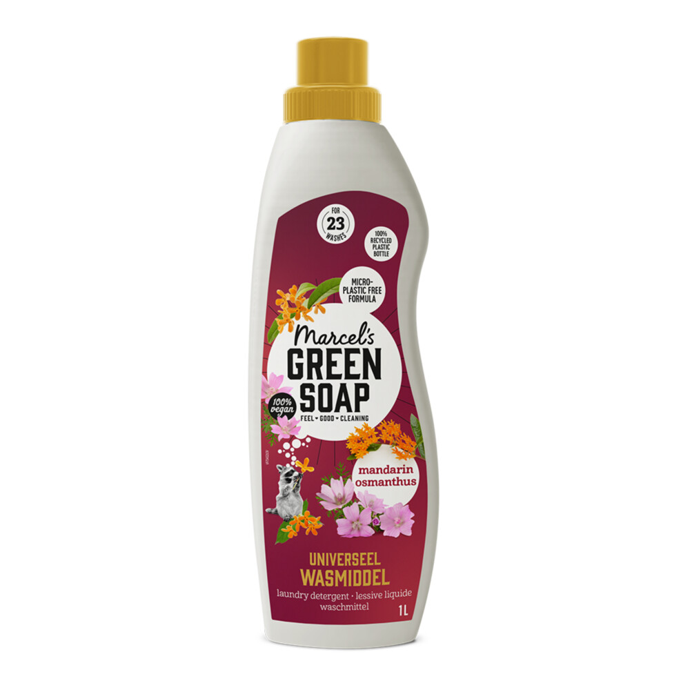 2+2 gratis: Marcel's Green Soap Wasmiddel Mandarin & Osmanthus 23 Wasbeurten 1 liter