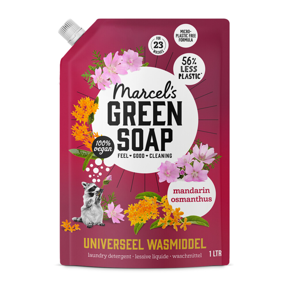 2+2 gratis: Marcel's Green Soap Wasmiddel Mandarin & Osmanthus Navulling 1000 ml