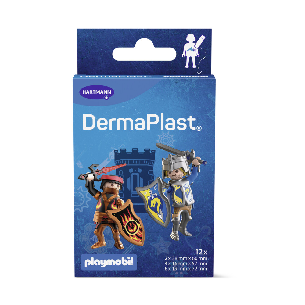 Dermaplast Playmobil Pleister Ridder 3 maten 12 stuks