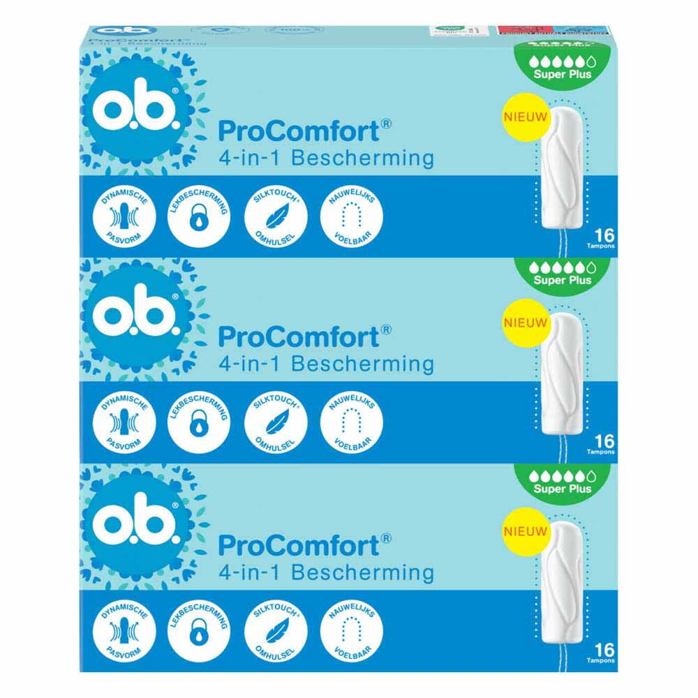 3x o.b. Pro Comfort Advanced Super Plus Tampons 16 stuks