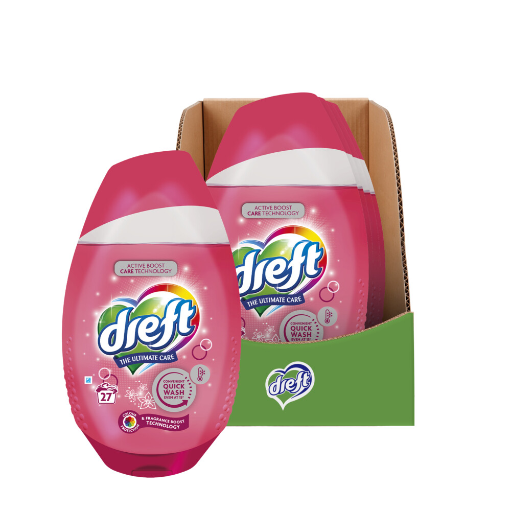 4x Dreft Quick Wash Pink Fragrance Boost 972 ml
