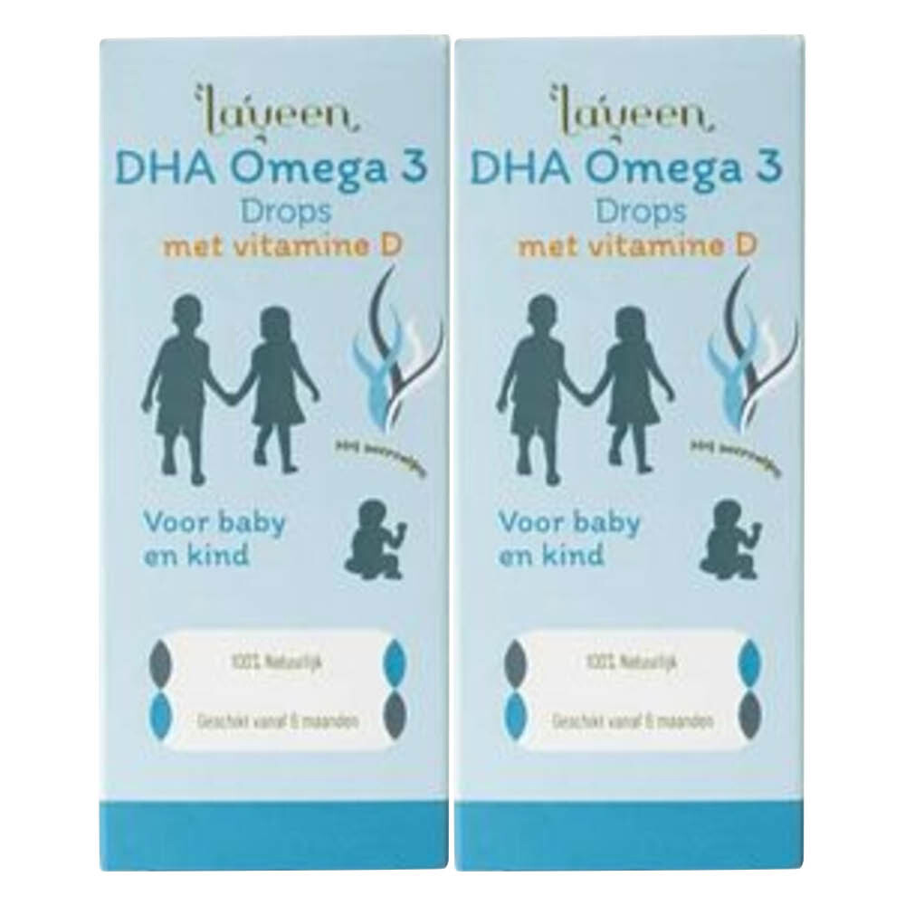 2x Laveen DHA Omega Drops met Vitamine D 30 ml