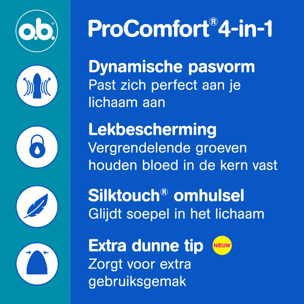 OB 2+1 gratis: o.b. Pro Comfort Advanced Normal Tampons 16 stuks, foto 3