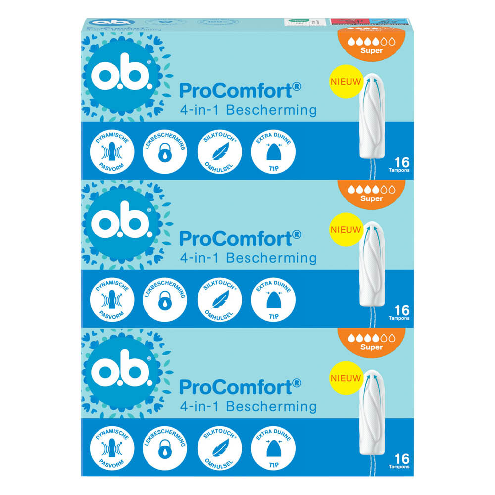 3x o.b. Pro Comfort Advanced Super Tampons 16 stuks