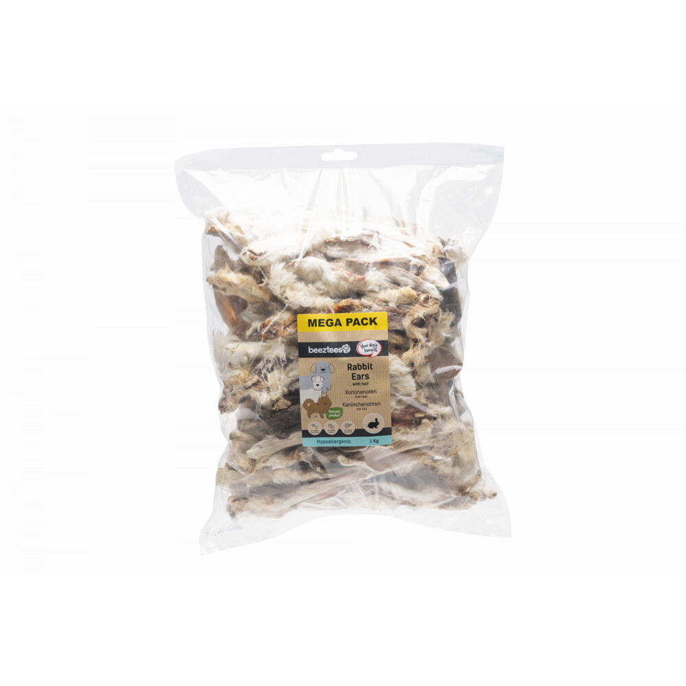 Beeztees Konijnenoren Met Haar 1 kg