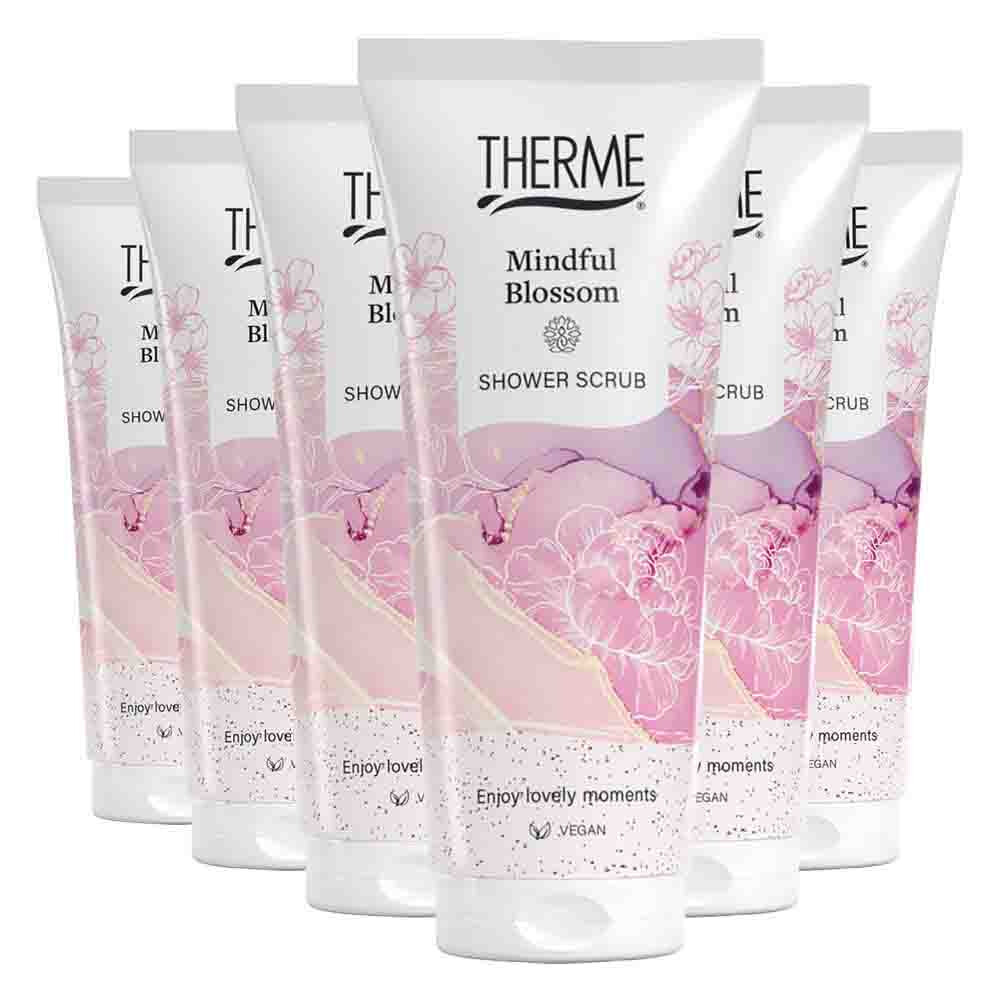 6x Therme Mindful Blossom Shower Scrub 200 ml
