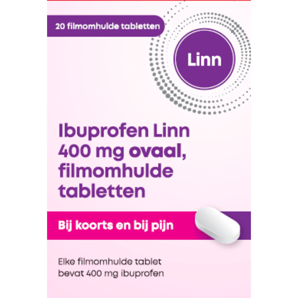Linn Ibuprofen Ovaal 400 mg 20 tabletten