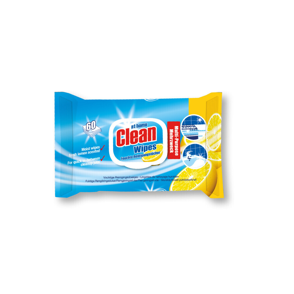 At Home Multi Purpose Reinigingsdoekjes Lemon 55 stuks