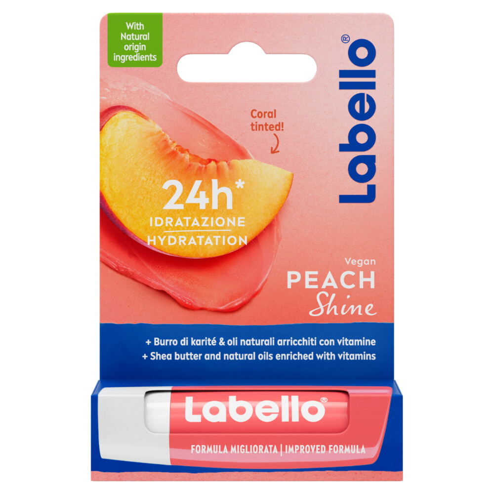 Labello Lippenbalsem Blister Peach Shine 4,8 gr