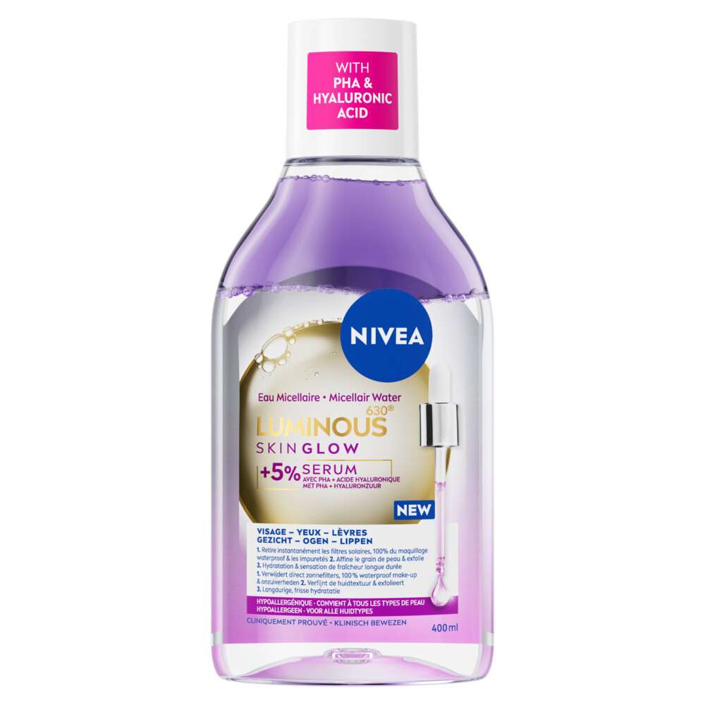 NIVEA Luminous630 Skin Glow Serum Micellair Water 400 ml