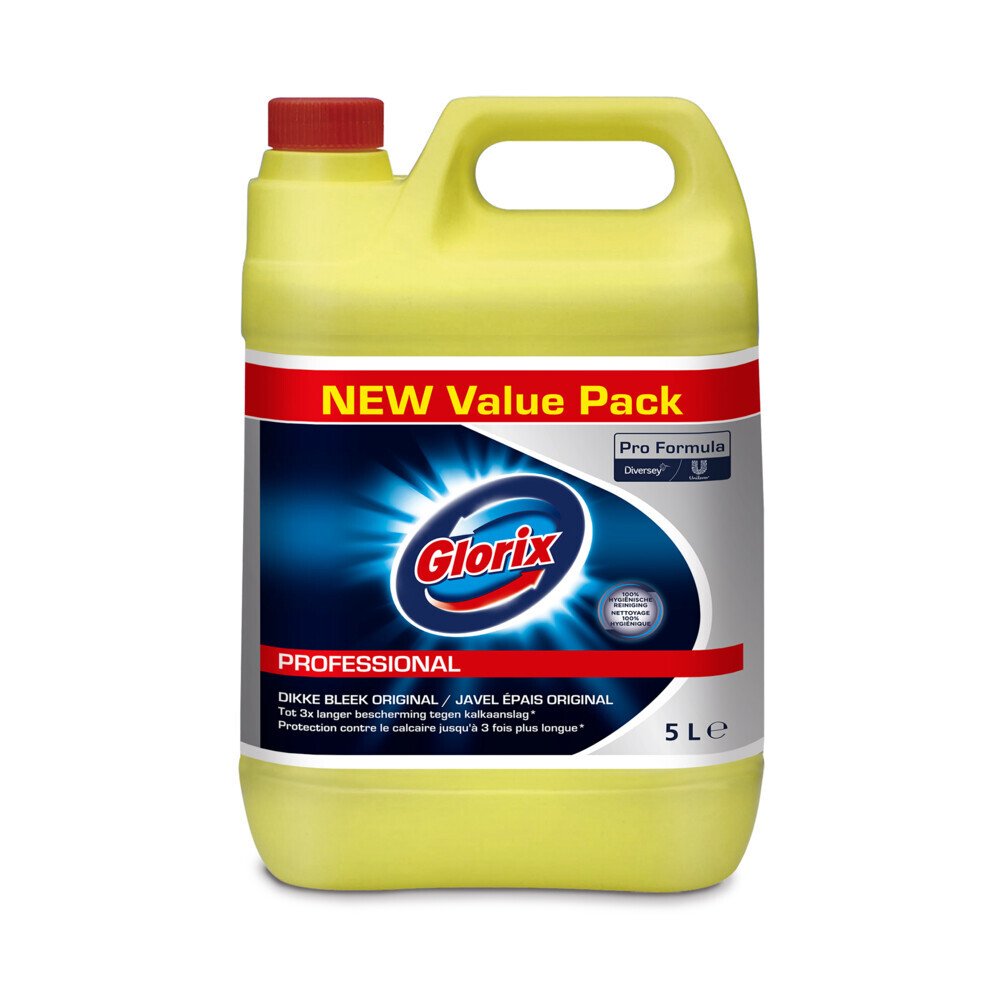 3x Glorix Professional Dikke Bleek Original Pro Formula 5 liter
