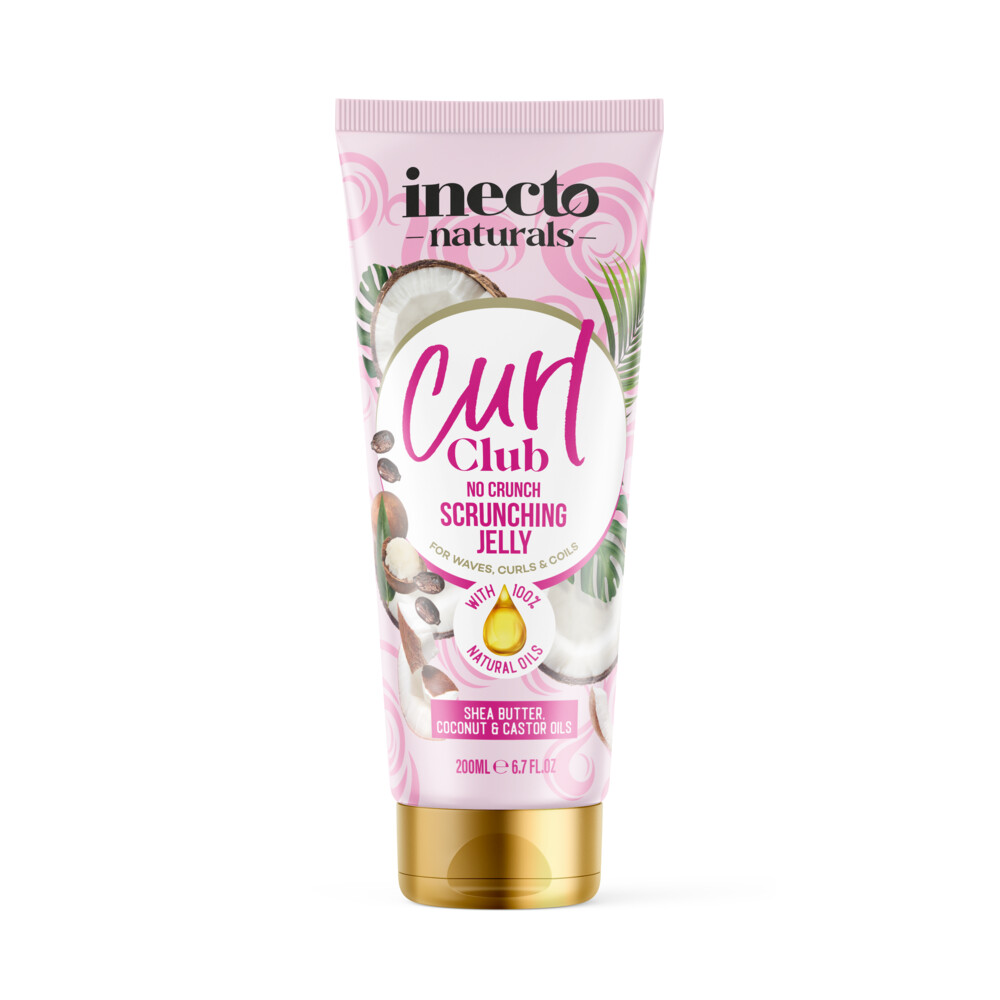 2+2 gratis: Inecto Curl Club Scrunching Jelly Shea Butter Coconut Castor Oil 200 ml
