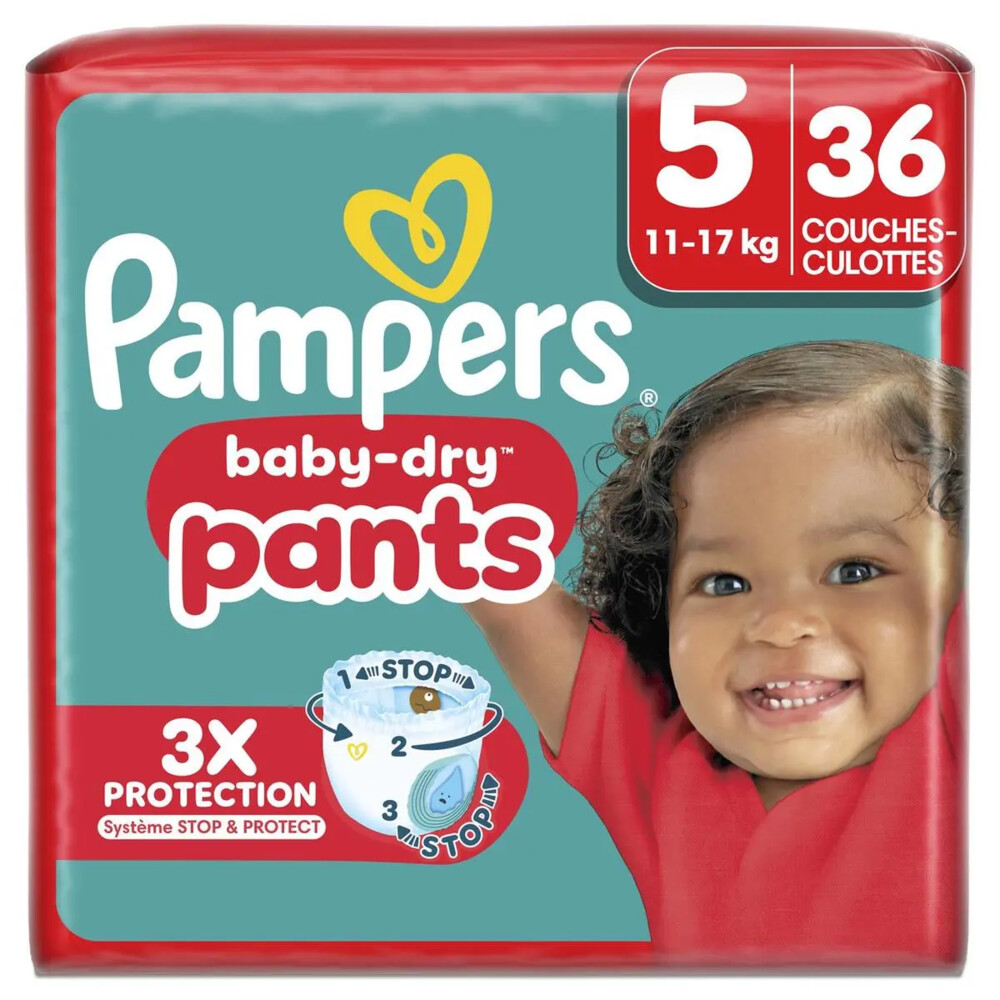 2x Pampers Baby Dry Luierbroekjes Maat 5 (11-17kg) 36 stuks