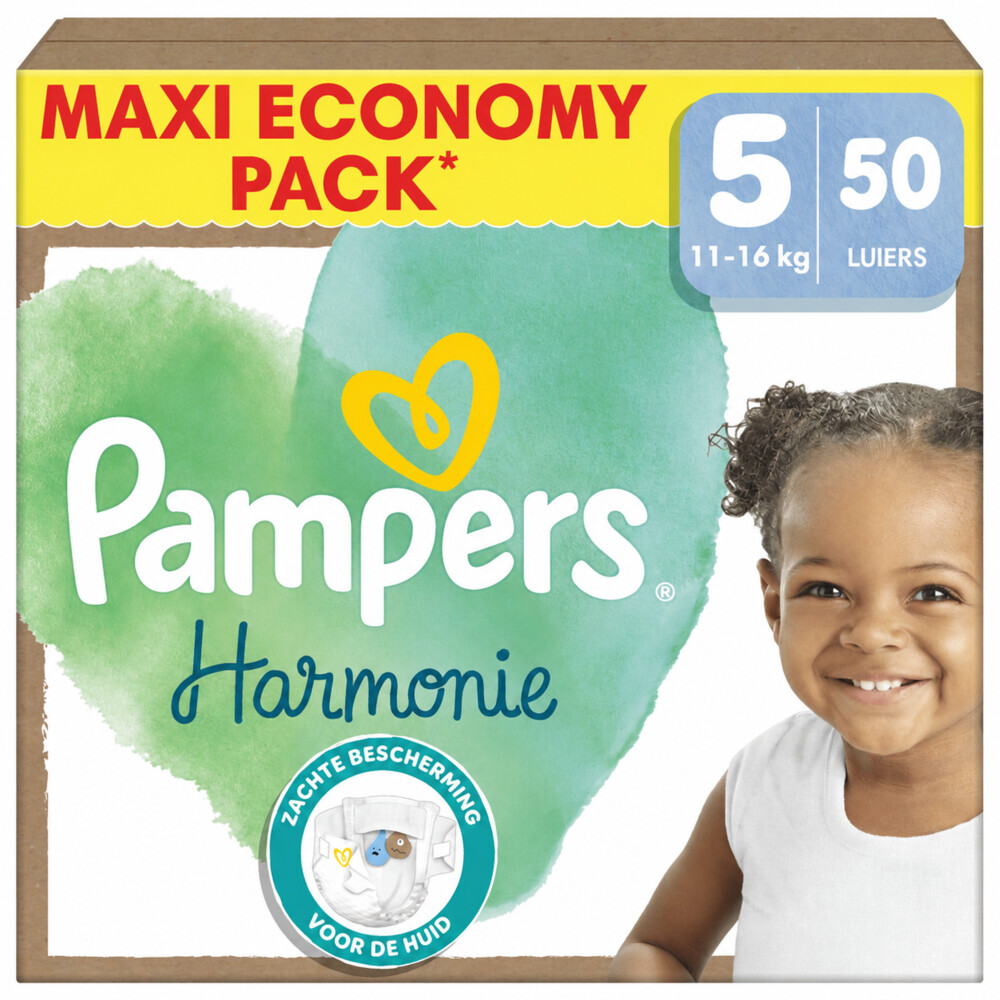 Pampers Harmonie Luiers Maat 5 (11-16kg) 50 stuks