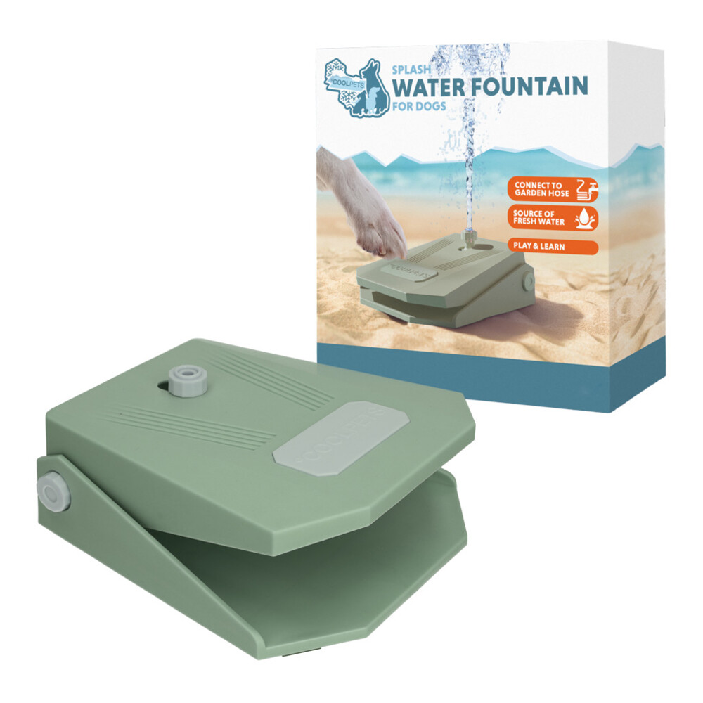Coolpets Splash Water Fountain Olijfgroen
