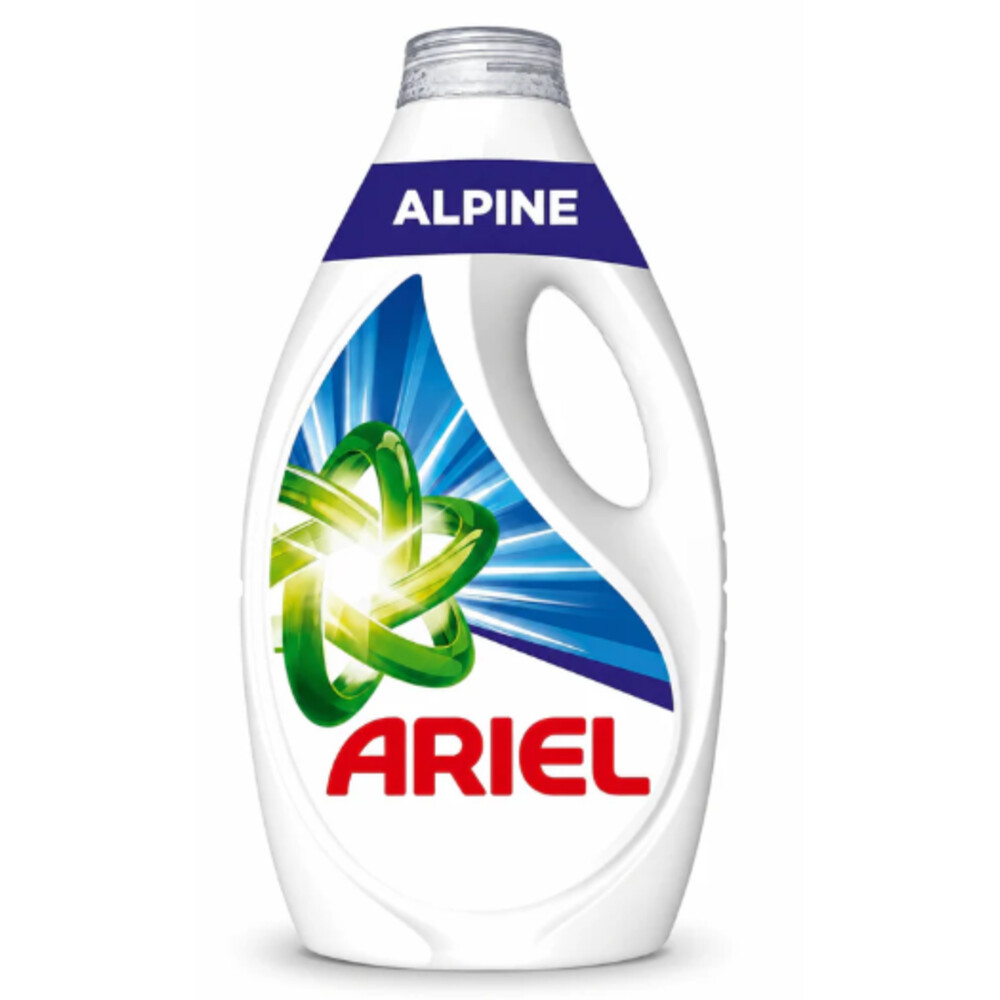 1+2 gratis: Ariel Vloeibaar Wasmiddel Alpine 100 Wasbeurten 4,5 liter