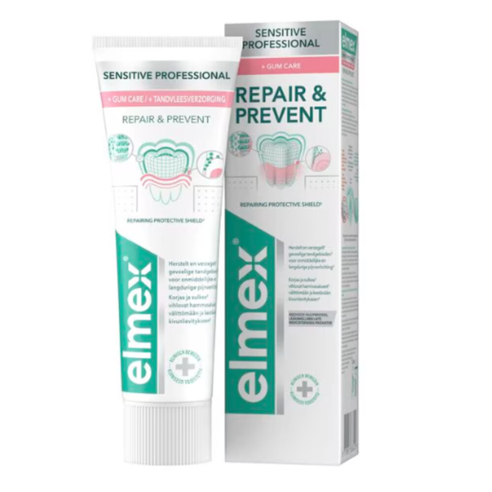2+1 gratis: Elmex Tandpasta Sensitive Professional Repair & Prevent 75 ml