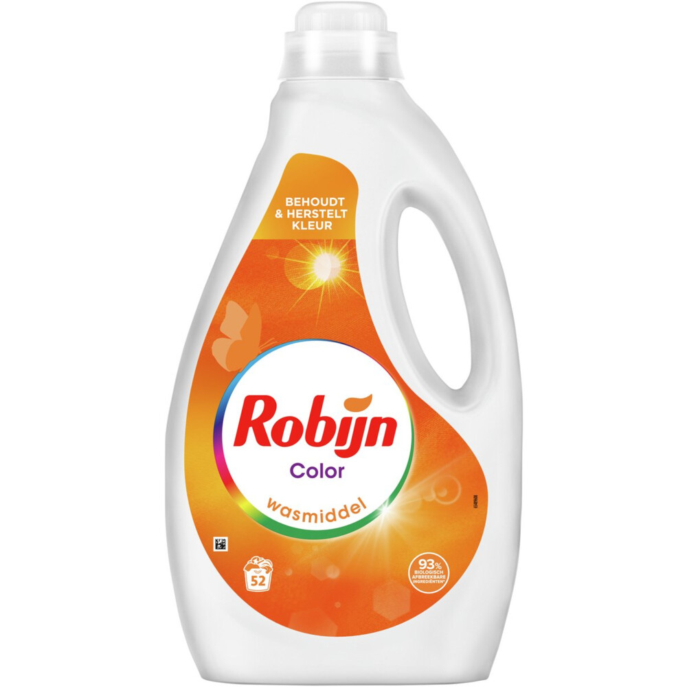 1+1 gratis: Robijn Vloeibaar Wasmiddel Color 52 Wasbeurten 2,6 liter