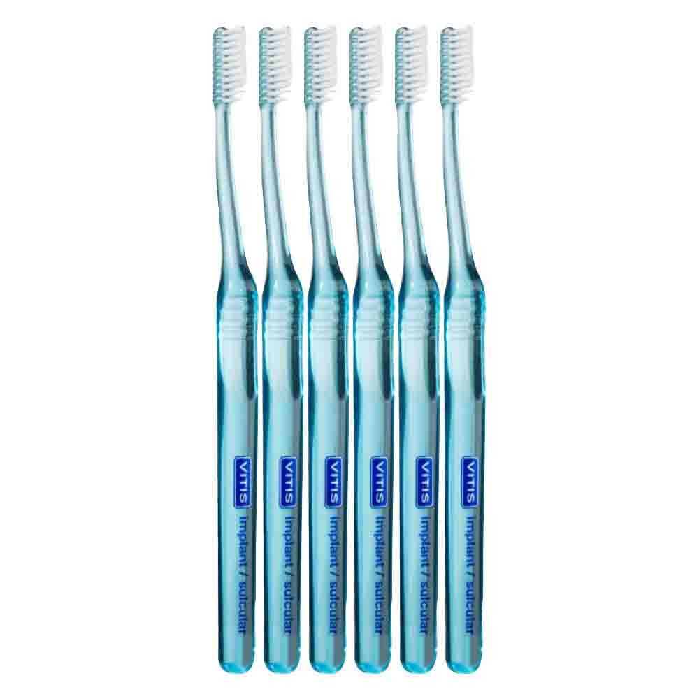 6x Vitis Implantaten Tandenborstel Sulcular