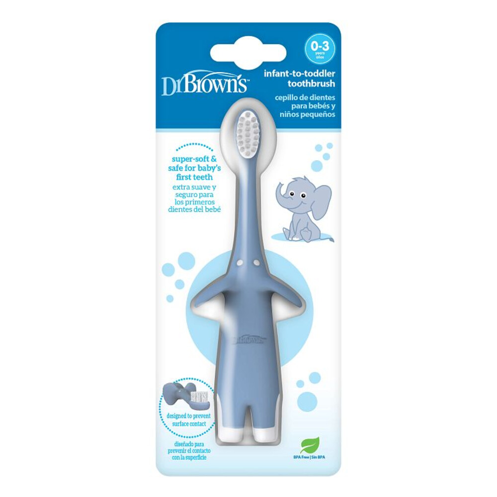 Dr. Browns Tandenborstel Olifant Blauw