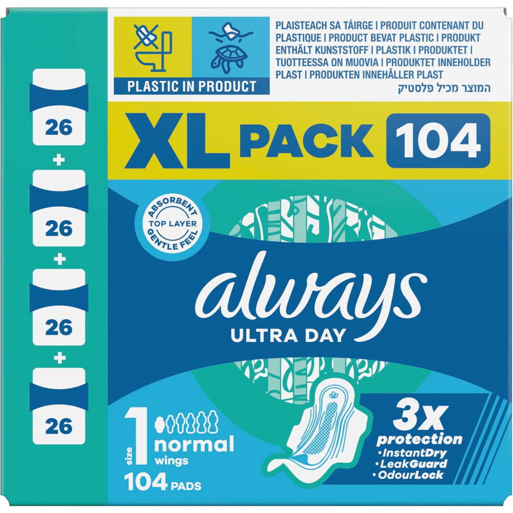 Always Maandverband Ultra Sanitary Towels Maat 1 104 stuks