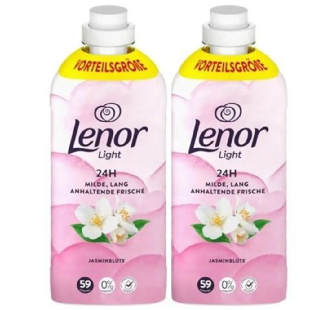 4x Lenor Wasverzachter Jasmine Flower 2 x 59 Wasbeurten 2 x 1,239 liter
