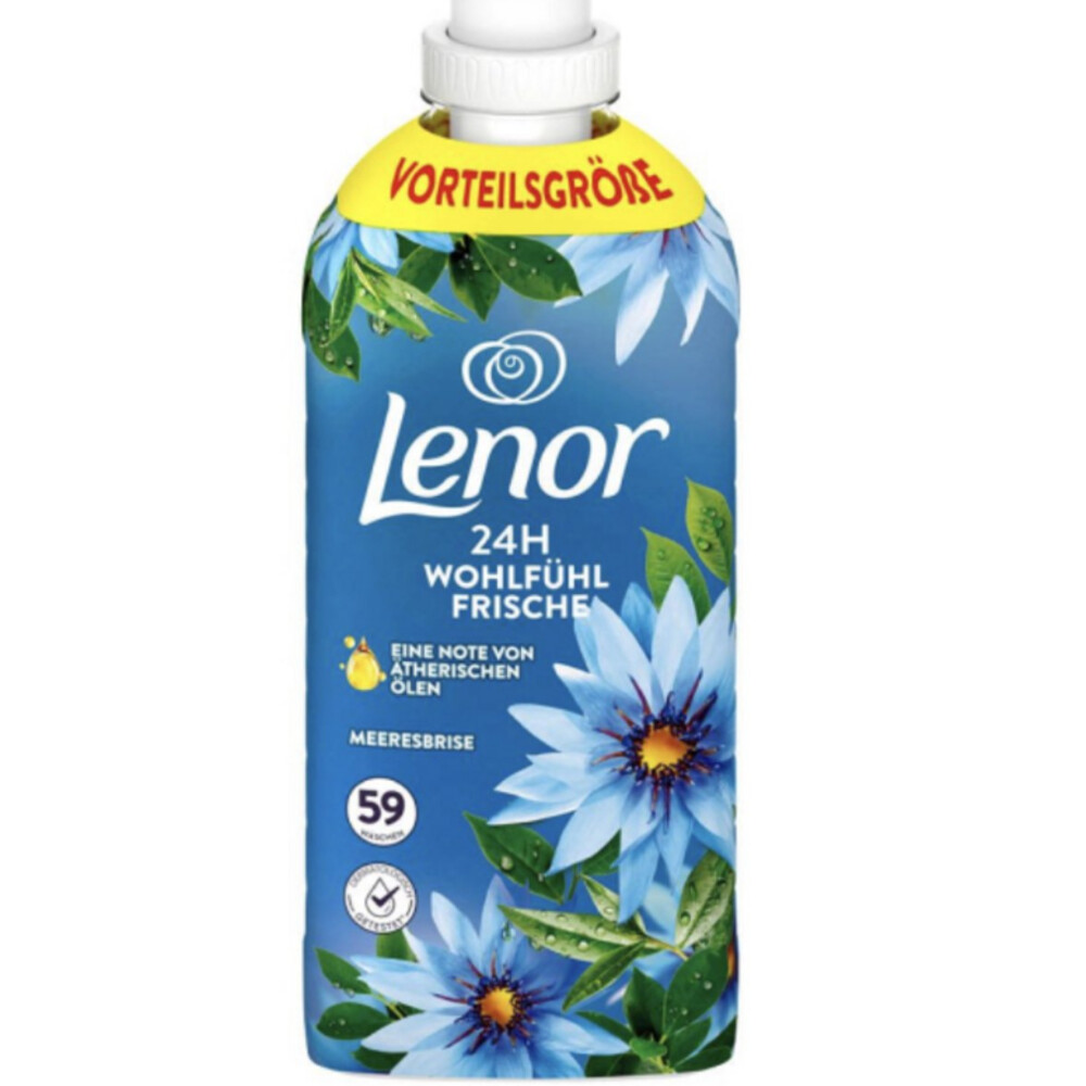 2+4 gratis: Lenor Wasverzachter Zeebries 59 Wasbeurten 1239 ml