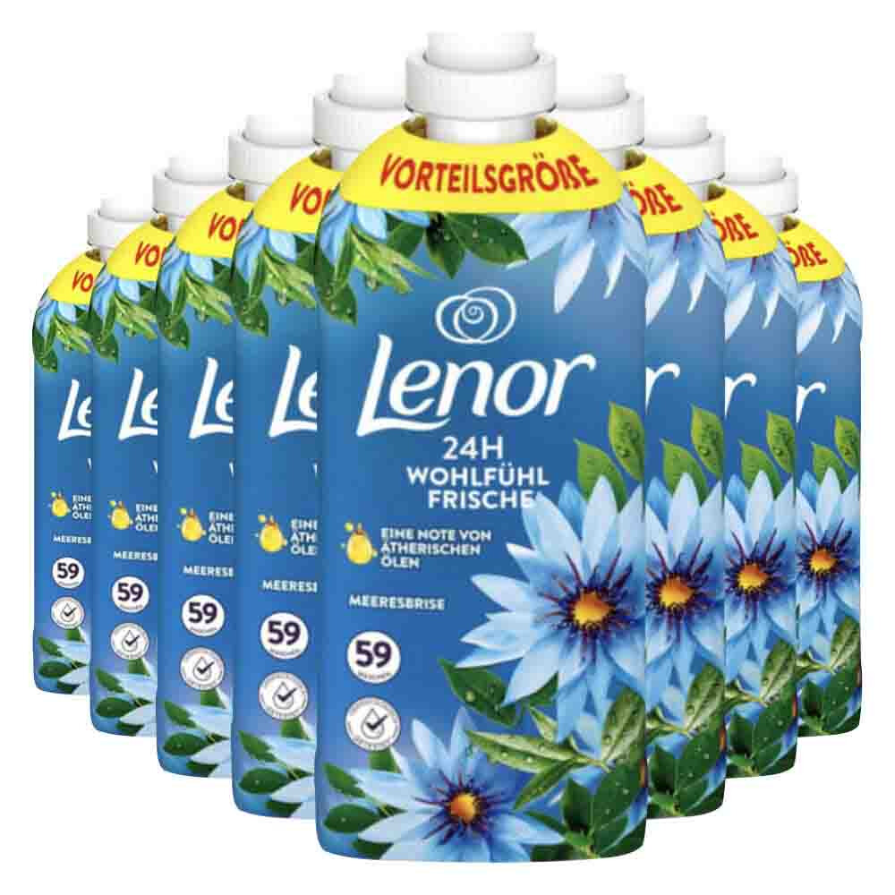 8x Lenor Wasverzachter Zeebries 59 Wasbeurten 1239 ml