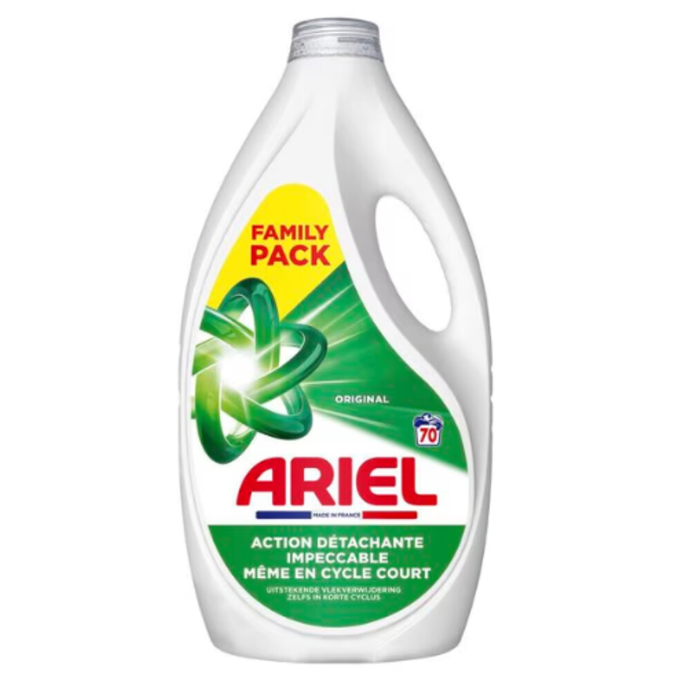 1+2 gratis: Ariel Wasmiddel Original 70 Wasbeurten 3150 ml