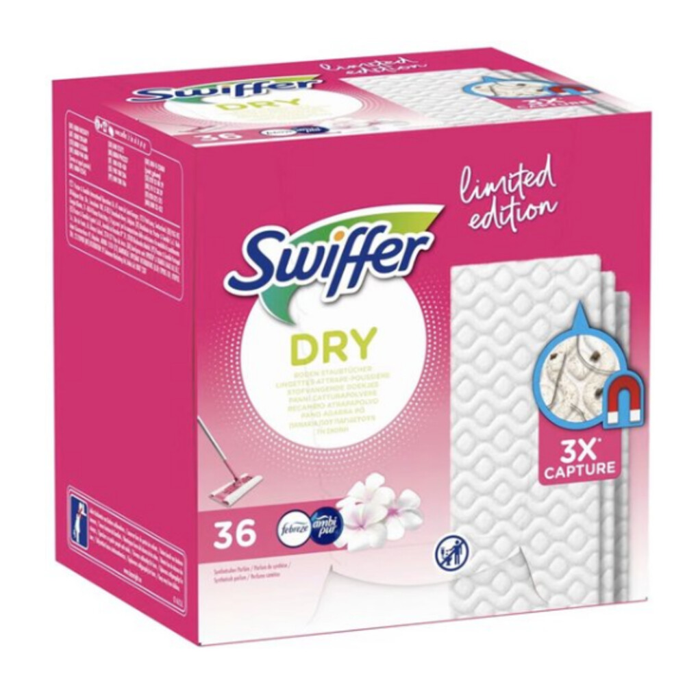 6x Swiffer Stofvangende Vloerdoekjes Droog 36 stuks