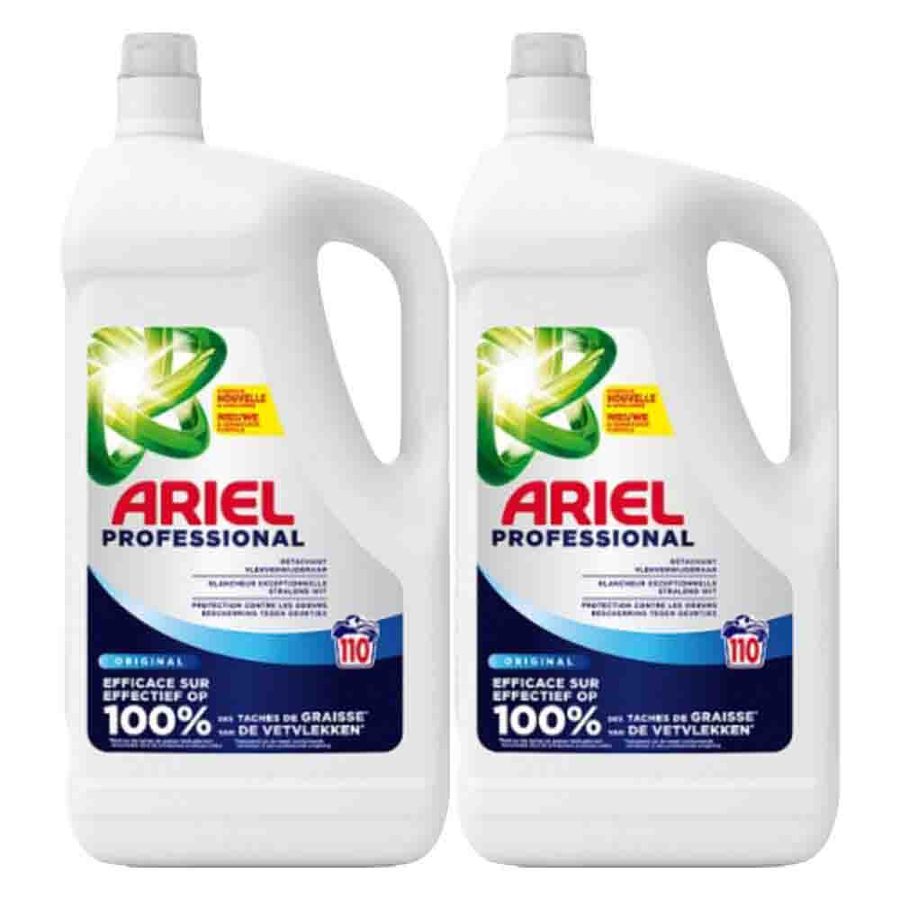 2x Ariel Vloeibaar Wasmiddel Regular 110 Wasbeurten 4,95 liter
