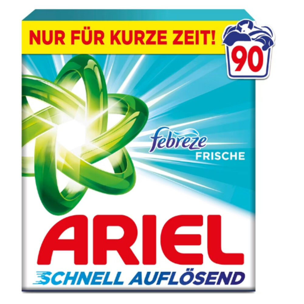1+2 gratis: Ariel Waspoeder Febreze Fresh 90 Wasbeurten 4,95 kg