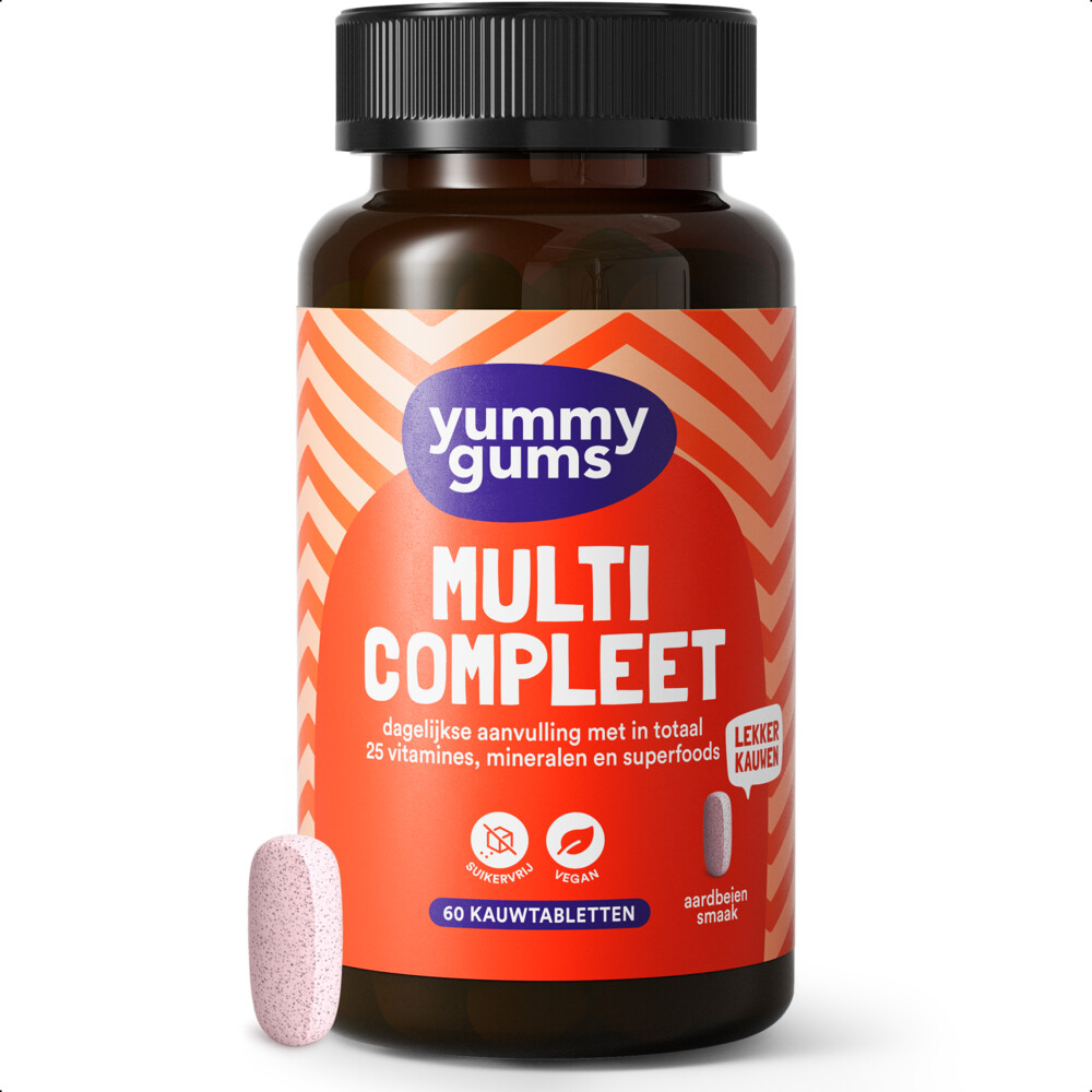 Yummygums Multi Compleet Kauwtablet Suikervrij 60 stuks