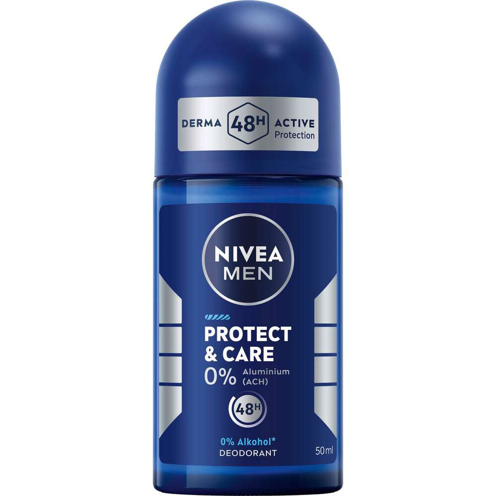 3x NIVEA Deodorant Roller For Men Protect & Care 50 ml