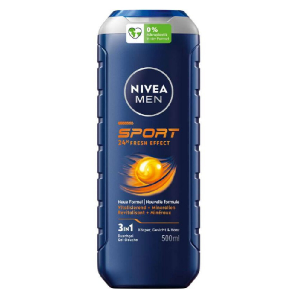 NIVEA Men Shampoo & Shower gel 3in1 For Men Sport 500 ml
